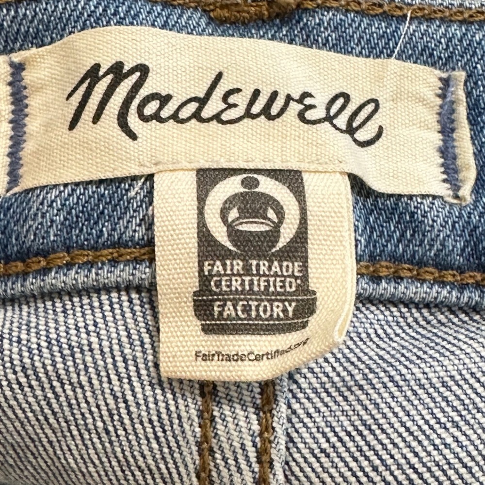 Madewell Stovepipe Jeans Women Blue High Rise Straight Leg Denim Classic 30 - Picture 8 of 8